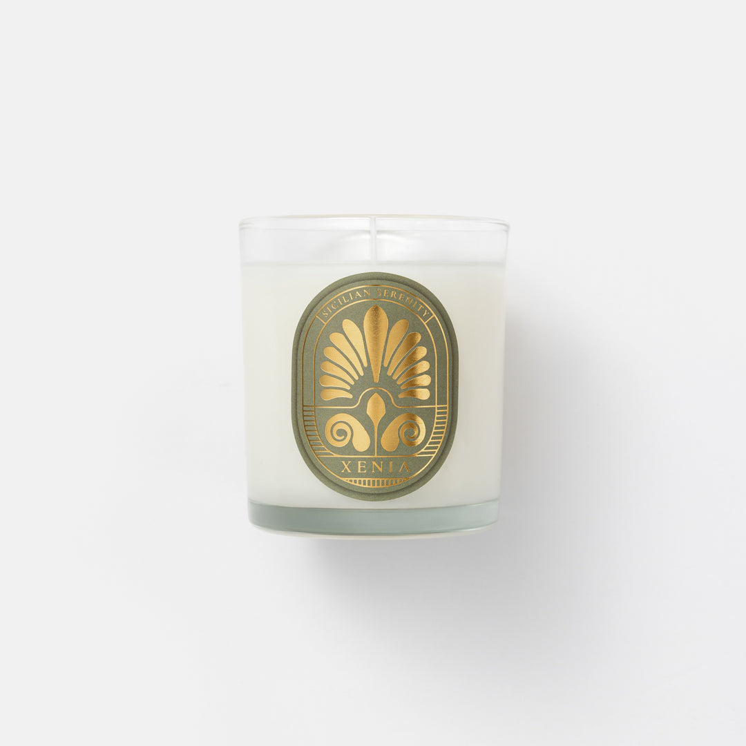 Soy candle in glass jar, Sicilian Serenity scent